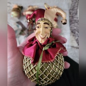 Wayne Kleski Katherine's Collection Jester Ball Ornament Jelwel Tones